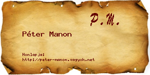 Péter Manon névjegykártya